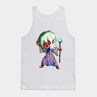 dark elf sorcerer for anime and manga fans Tank Top